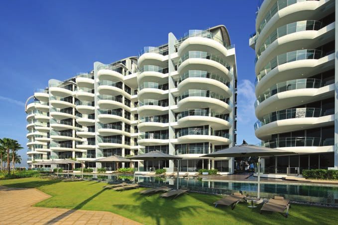 Seascape curved blocks by the lawn