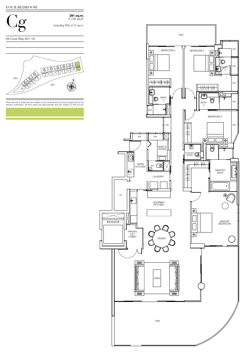 4-Bedroom (ground floor), Type Cg